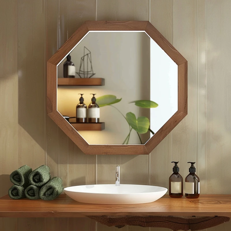Altıgen banyo aynası